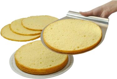 Нож для резки торта Zenker 7705, кондитерская Ø26 / 28 см, набор для торта с ножом для торта и подемным основанием для торта, аксессуары для торта из нержавеющей стали, количество 1 x набор из 3 шт. , цвет серебристый (приспособление для нарезки торта)