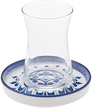 Набір синього чаю Karaca Zeer на 6 чайних сервізів, набір чайних склянок, набір Cay Bardagi, турецький чай, Cay Bardagi Seti, турецький чай, стакан