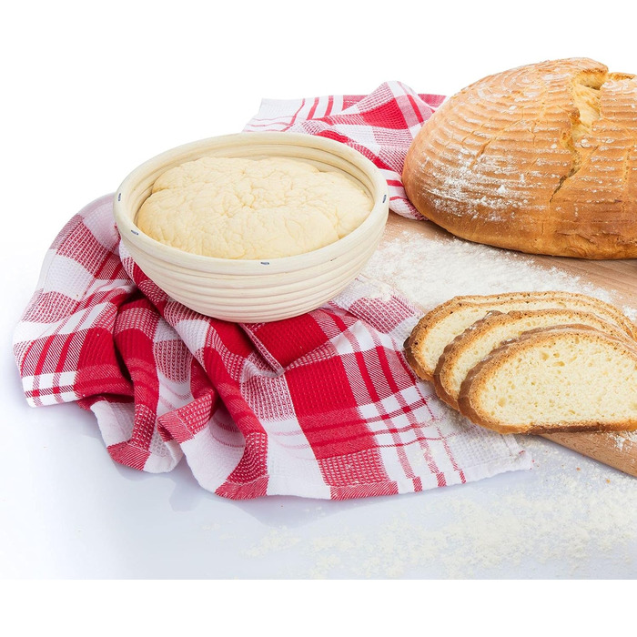 Кошик для вистоювання Westmark, для тіста для хліба вагою 1500-2000 г, овальний, довжина приблизно 40 см, ротангова тростина, світло-бежева, 32022270 (набір з 2 шт. , Ø 17,5 см)