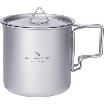 Титанова чашка для кемпінгу 500 мл iBasingo