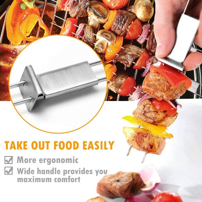 Длинные шампуры для барбекю из нержавеющей стали 10 шт. Dailyart