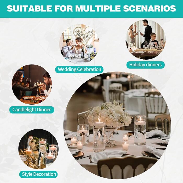 Набір із 30 плаваючих свічок білого кольору GOWTX