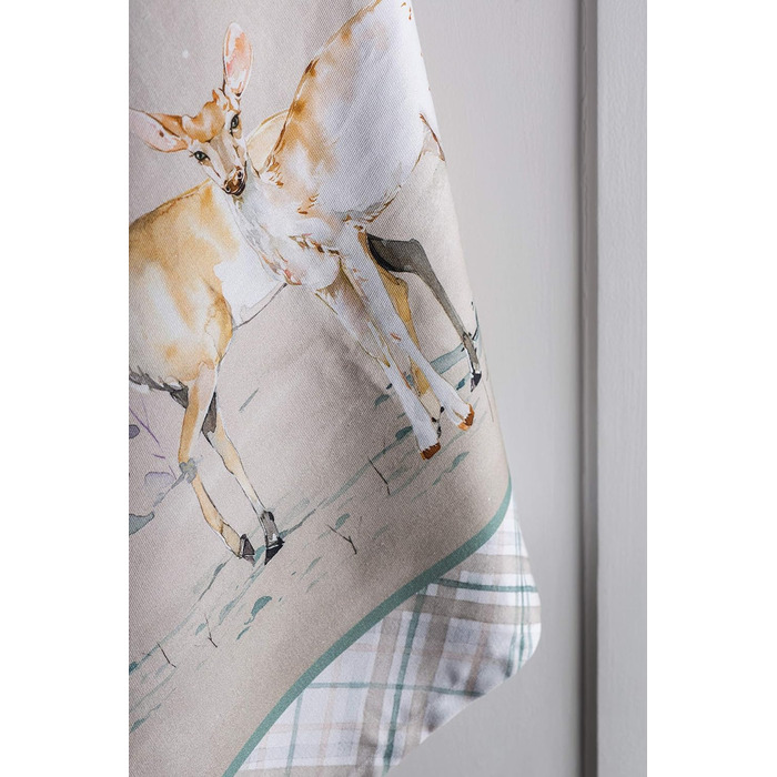 Набір із 3 багатоцільових кухонних рушників Maison d&39 Hermine Rural Christmas, 100 бавовна Барні рушники День подяки/Різдво (50 см x 70 см) (Олень у лісі)