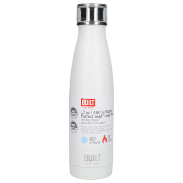 Бутылка металлическая Built, с двойными стенками, белая, 500 мл