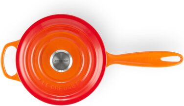 Чавунний сотейник Ø 18 см, 1,8 л з кришкою, полум'яно-червоний Signature Le Creuset