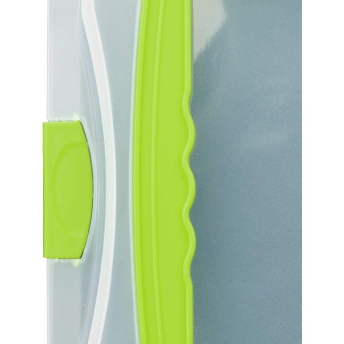 Деко для випікання з кришкою Relaxdays, ящик для транспортування тортів 3-в-1, ШxГ 40,5x32,5 см, високий бортик, прямокутне деко для тортів, (зелене)