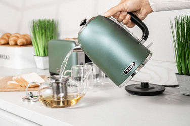 ARDESTO Электрочайник EKL-F400G 1.8л/2200Вт/strix контроль/нерж. сталь/мятный