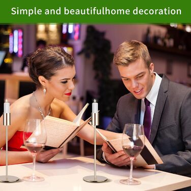 Набір із 6 свічників, канделябри-свічки 33/28/23 см, високі свічники, декоративні вінтажні металеві свічники для святкування днів народження, річниць, весіль, декору дому (чорний) Чорний - 6 шт. (золотий - 9 шт. )