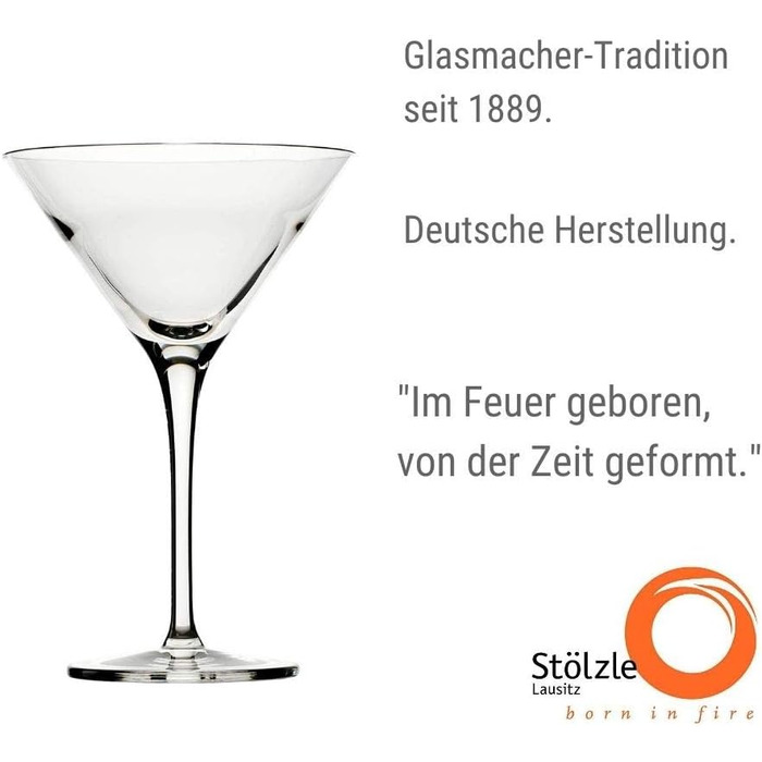 Коктейльні чаші 240 мл, набір з 6 келихів, Grandezza Stölzle Lausitz