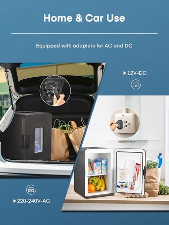 Міні-холодильник з функцією охолодження 15 л чорний FOHERE