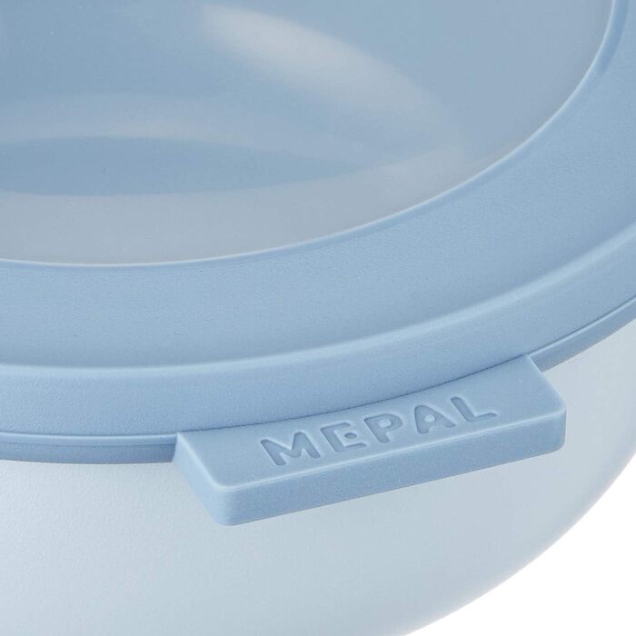 Круглий набір з 3 предметів Cirqula з кількох лотків - Банки для зберігання з кришкою - Підходить як ящик для зберігання, холодильник, морозильна камера та посуд для мікрохвильової печі - 350 мл, 750 мл і 1250 мл - (Nordic Blue, набір 4 шт. и (350, 750, 1