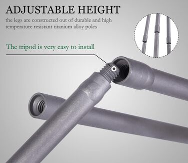 Титановый штатив для кемпингового костра Boundless Voyage