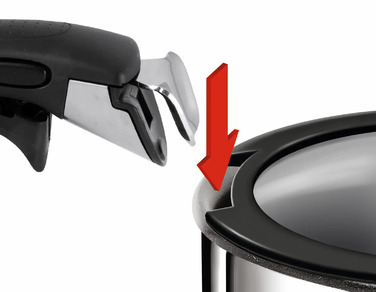 Tefal Кришка Ingenio 28см, скло, силікон, прозоро-чорний