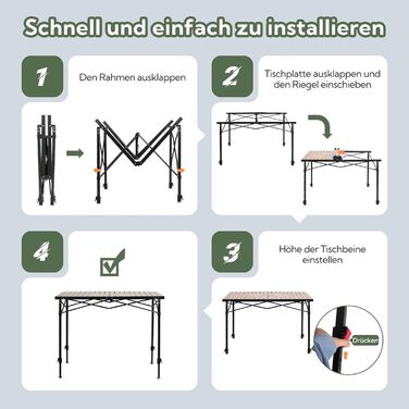 Складаний кемпінговий стіл 120 х 70 см Join Nature