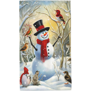 Рушник для ванної кімнати 70 х 40 см Сніговик Ouqiuwa