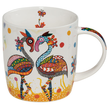 Кухоль для чаю Maxwell Williams Flamboyant SMILE, фарфор, 12 х 8,5 х 9,5 см, 400 мл