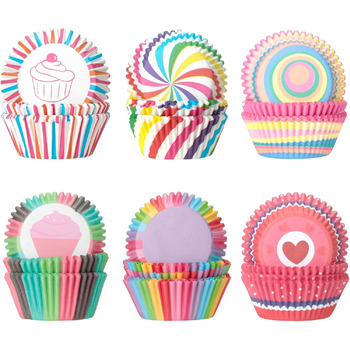 Набір з 300 паперових формочок для мафінів, різнокольоровий AiQInu