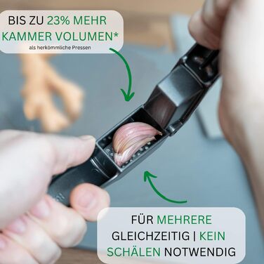 Прес для часнику Westmark - Premium Graphite Edition - з очисним елементом - не потребує очищення - для часнику, імбиру та інших - менше зусиль Josie Graphite-edition