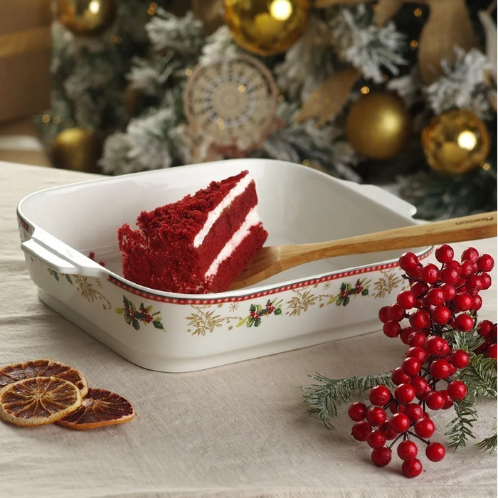 Форма для запекания Fissman CHRISTMAS 34x24x7 см фарфор (13802)