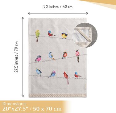 Набір із 3 багатоцільових кухонних рушників Maison d&39 Hermine Rural Christmas, 100 бавовна Барні рушники День подяки/Різдво (50 см x 70 см) (різнокольоровий)