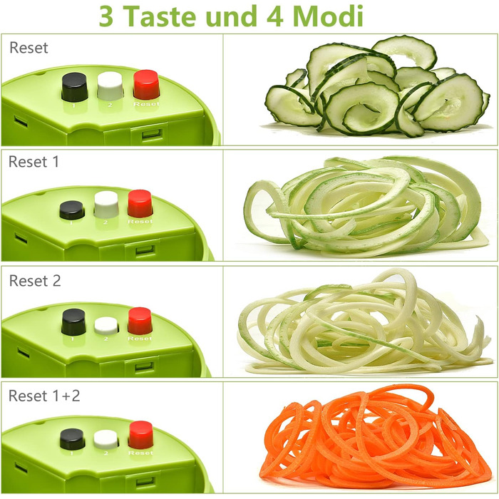 Спіральна овочерізка 4 в 1 ручна 8,7 см MOOREDLIFE