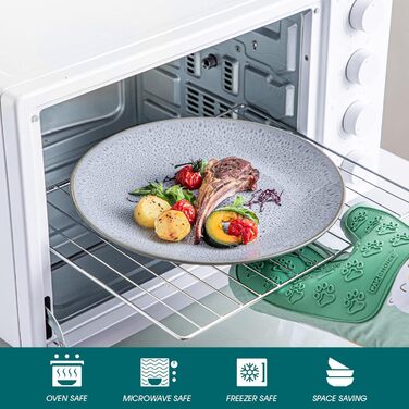 Столовий сервіз з керамограніту, комбінований сервіз vancasso з 32 предметів Карст з фаянсу, набір посуду у вінтажному вигляді на 4-12 осіб (Karst-wt, посуд на 8 осіб)