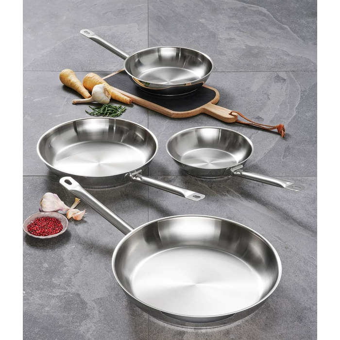 Сковорода 20 см нержавіюча сталь Industar Gastrosus