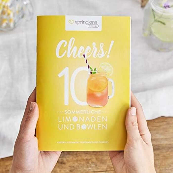 Скляний диспенсер для напоїв 3,8 л з краном та підставкою Springlane Kitchen