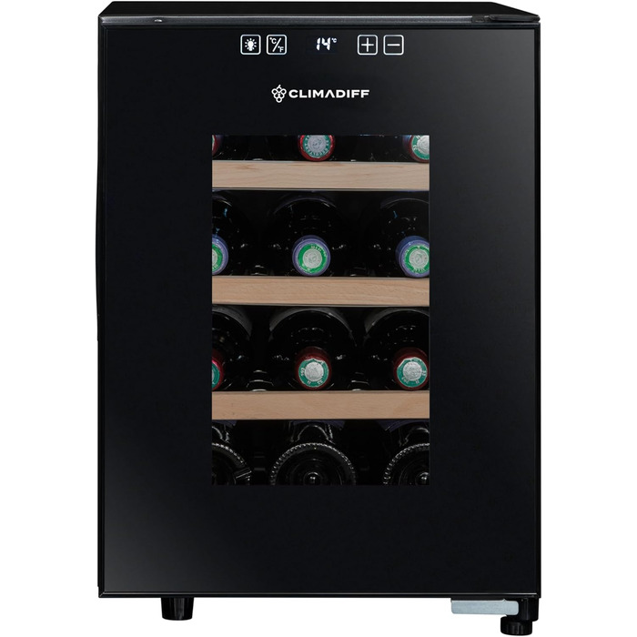 Винний холодильник до 12 пляшок чорний CLIMADIFF