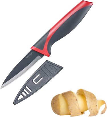 Набір ножів Westmark 5 шт. , 1 велика обробна дошка та 4 ножі, обробна дошка 37 х 25,5 см, лезо кухарського ножа/ножа для хліба по 20 см, лезо канцелярського ножа 12 см, лезо ножа для чищення овочів 8 см, 145222E6 (ніж для чищення овочів)