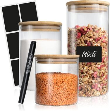 Набір ємностей для зберігання з кришками 3 предмети Moritz & Moritz