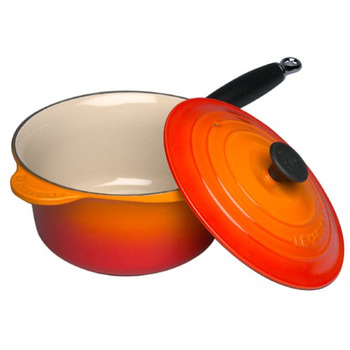 Ківш з кришкою 20 см помаранчевий Le Creuset