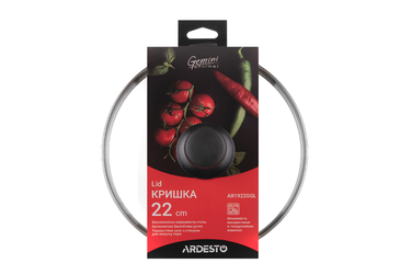 ARDESTO Gemini Gourmet 22 см, стекло, нержавеющая сталь, бакелитовый