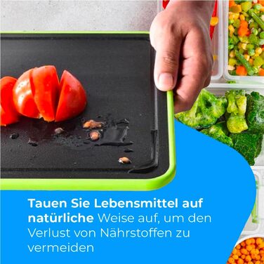 Доска для размораживания и нарезки 36,5 x 25 см, зеленый NK