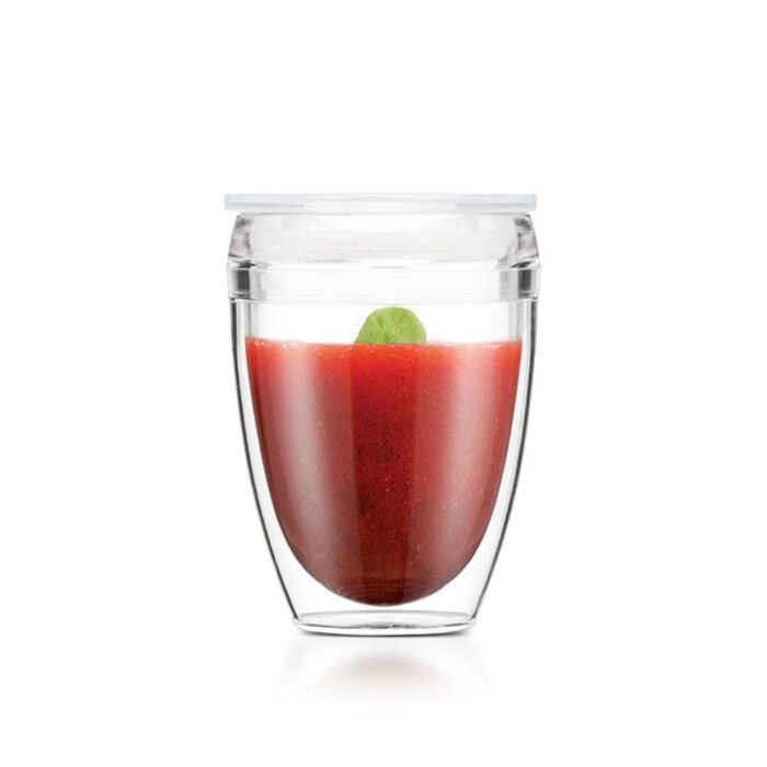 Набір склянок з подвійними стінками і кришкою 0,3 л, 2 предмета Pavina To Go Bodum