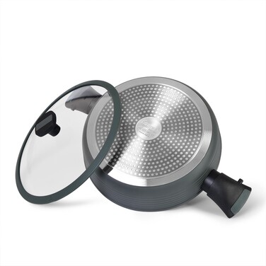 Сотейник Fissman BRILLIANT 28x7,5 см / 4,1л зі знімними ручками та скляною кришкою (14386)