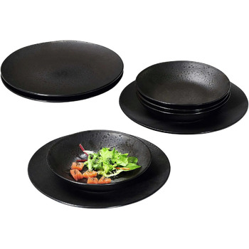 Набір тарілок на 4 персони, 8 предметів, чорний KITWE Ritzenhoff & Breker