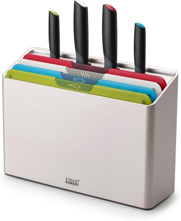 Набір обробних дощок та ножів, 8 предметів в корпусі, різнокольоровий Folio Icon Plus Joseph Joseph