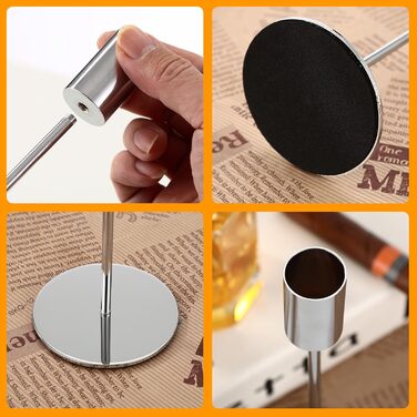 Набір із 6 свічників, канделябри-свічки 33/28/23 см, високі свічники, декоративні вінтажні металеві свічники для святкування днів народження, річниць, весіль, декору дому (чорний) Чорний 6 шт. (срібний 6 шт. )