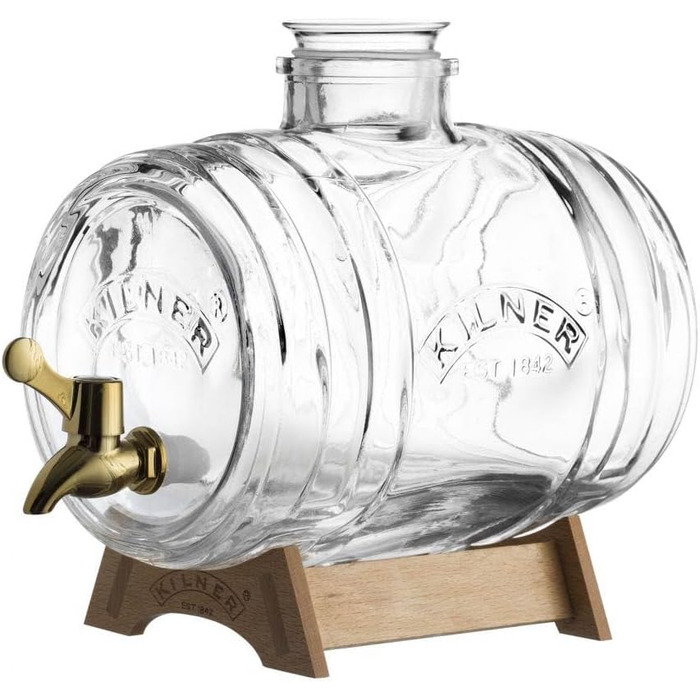 Диспенсер для напоїв 3,5 л на дерев'яній підставці Kilner