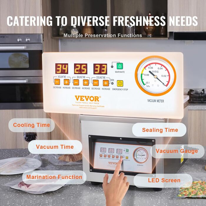 Камерный вакуумный упаковщик 320 Вт VEVOR