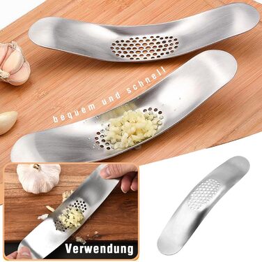 Часникодавка-гойдалка з нержавіючої сталі 19 x 4 см GATIHOK