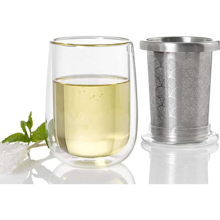 Набір склянок із фільтрами для листового чаю, 2 предмети, Fusion Glass AdHoc
