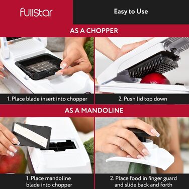 Овочерізка для овочів 9-в-1 біла fullstar