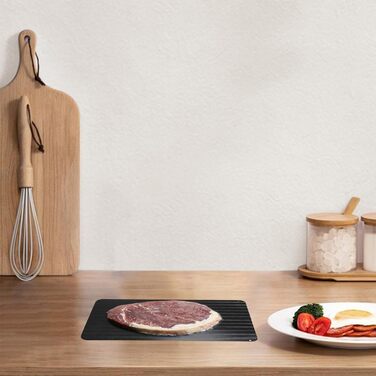 Доска для размораживания мяса 29,5x20,5 см с поддоном, черный Janurium