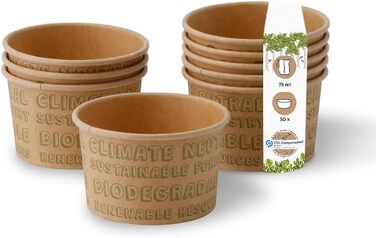 Набір паперові стаканчики для морозива 50 шт. 75 мл BIOZOYG