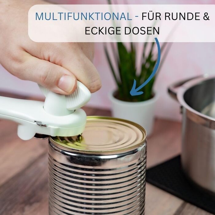 Інструкція з консервного ножа Westmark - безпечний консервний нож з плоскогубцями - велика поворотна ручка для безпечного поводження - нержавіюча сталь/пластик (білий) Klu