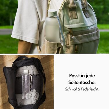 Пляшка для води 1 л тританова, кремова прозора KIVY