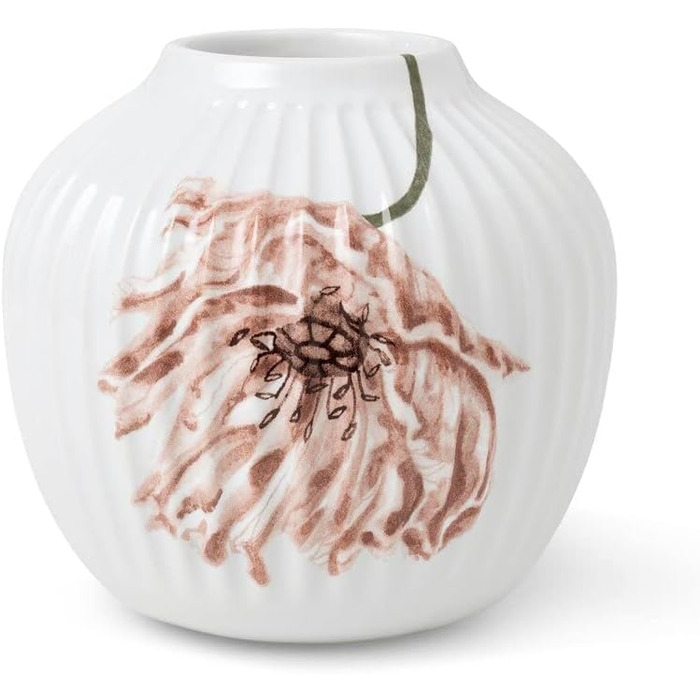 Ваза 13 см белая с акварельным узором Poppy Hammershøi Kähler