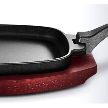 Чавунна сковорода зі знімною ручкою і підставкою 33,5х21 см GRILLI 777201 Код: 012734